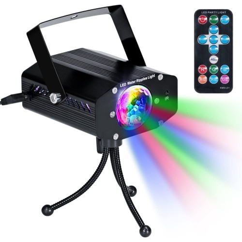Mini disco LED projektor s dálkovým ovládáním Miric ML-3 , černá