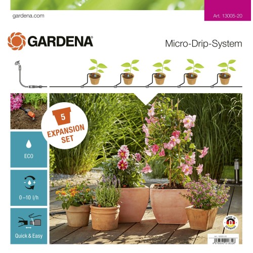 Sada pro rozšíření zavlažování rostlin v květináčích Gardena 13005-20 Micro-Drip-Start