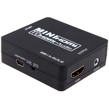 Převodník HDMI 1.4 na HDMI+3,5 mm Generic HDV-M901, černá