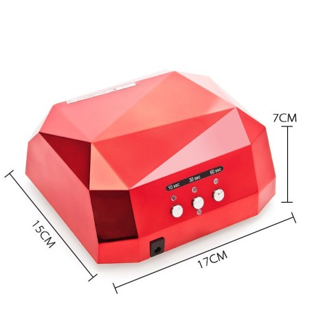 UV LED lampa na nehty Sotrlo MHA-14, 36W, červená