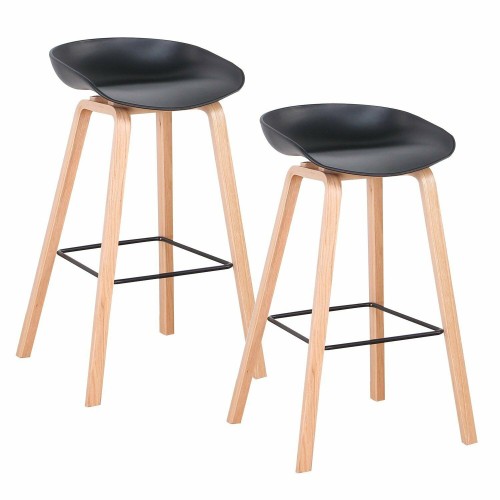 Sada barových židlí Egoonm BK-BAR01-2P, 2ks, černá