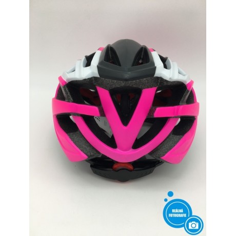 Cyklistická helma H-19, 57-61cm, růžovočerná