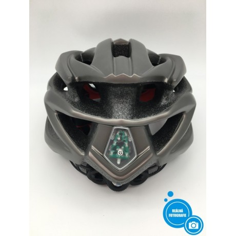 Cyklistická helma HT-10, 57-62cm, šedočerná