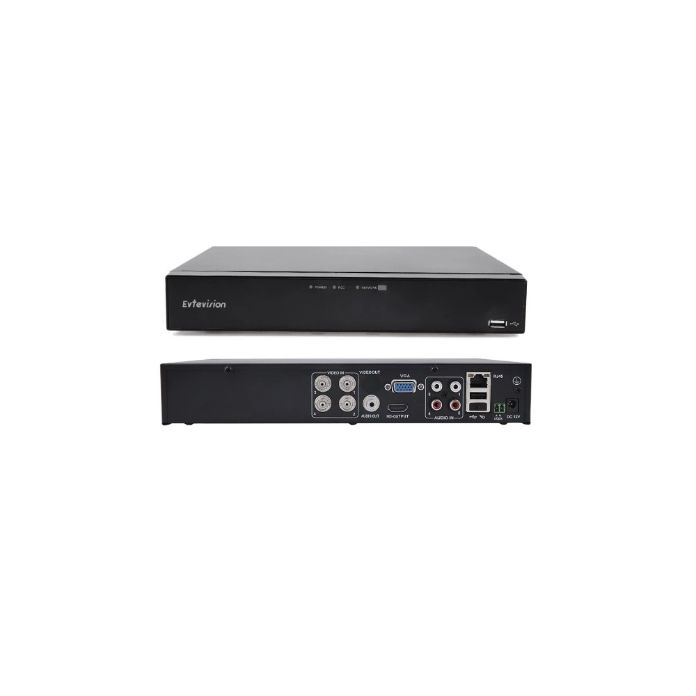 Síťový AHD DVR/NVR Hybrid DVR videorekordér Evtevision ES-1004-LH (4kanály), černá