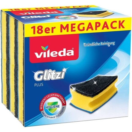 Houbičky Vileda Glitzi plus, 18 ks Mega pack