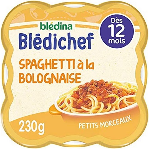 Dětský příkrm Bledina špagety v boloňské omáčce, 12 měsíců, 230g