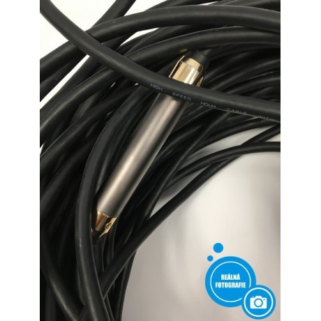 HDMI kabel 2,0 V s vestavěným zesilovačem signálu CL3, Mutec, 50m, 1080P, 50m, černá
