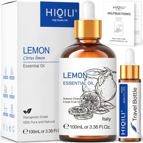 Citrónový přírodní esenciální olej Hiqili Lemon, 100 ml