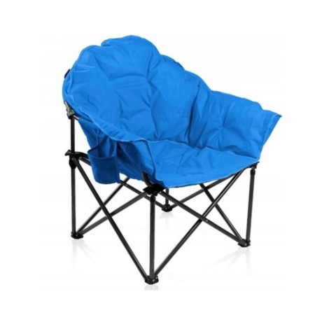 Kempingová skládací židle Alpha Camp, nosnost 150 kg, modrá