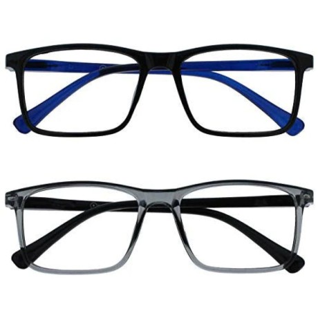 Brýle na čtení Opulize +2,50, unisex, 2 ks, modrá a šedá