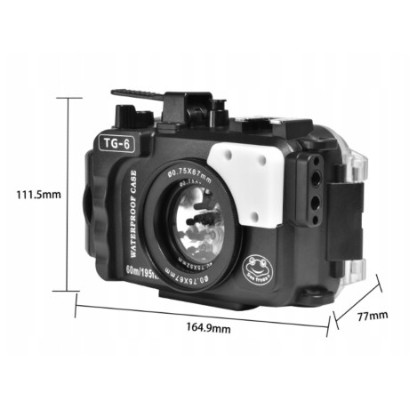 Vodotěsné pouzdro pro fotoaparát Olympus  - SeaFrogs TG-6, černá
