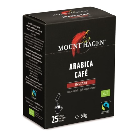 Instantní káva Mount Hagen Arabica Cafe, 25 sáčků