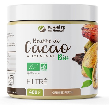 Bio kakaové máslo Planete au Naturel, 400 g