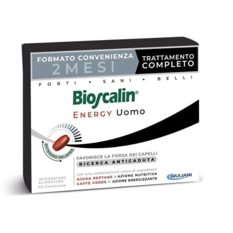 Doplněk stravy pro muže na podporu růstu vlasů Bioscalin Energy Uomo, 60 tablet