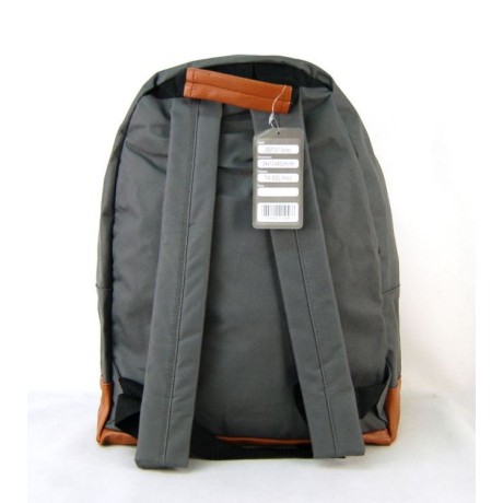 Šedý školní batoh s trendy prvky