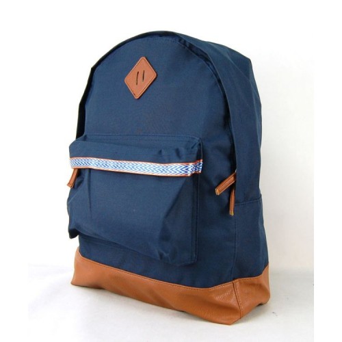 Modrý školní batoh s trendy prvky