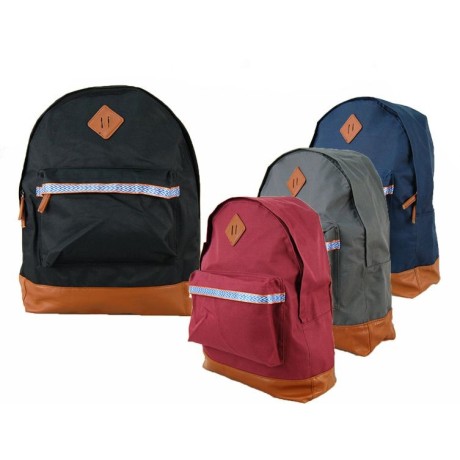 Modrý školní batoh s trendy prvky