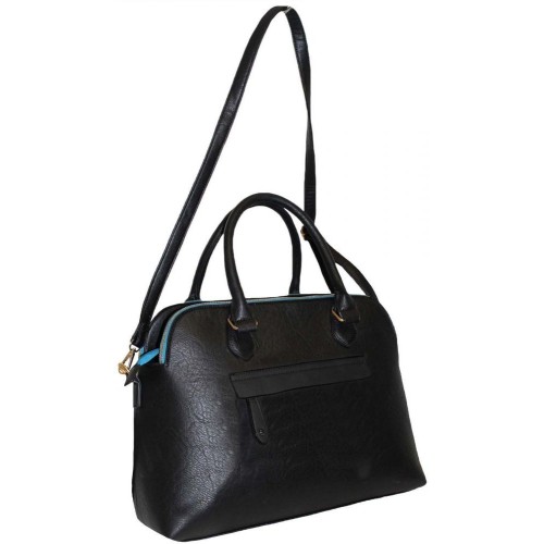 Černá elegantní kufříková kabelka na zip