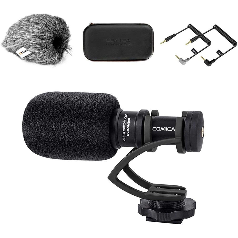 Externí směrový mikrofon pro smartphone i kameru Comica Audio CVM-VM10II, černá
